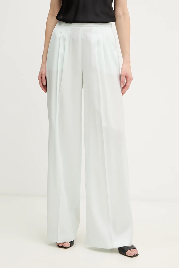 Twinset spodnie tkanina turkusowy 261TP2391
