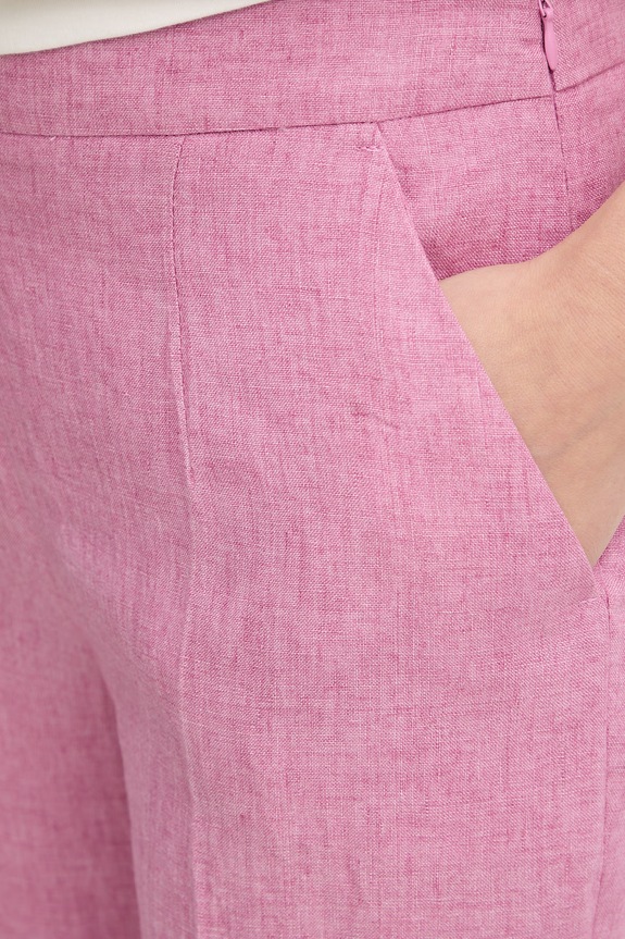 Luisa Spagnoli pantaloni pentru femei, din in Ammenda roz 543245