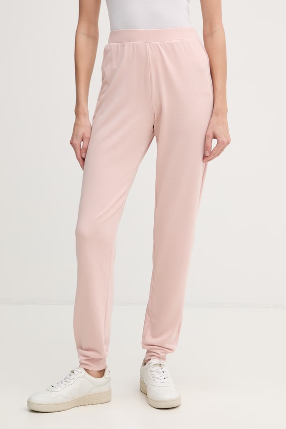 Guess spodnie dresowe damskie JUNIE różowy O6GB01.KCQP2