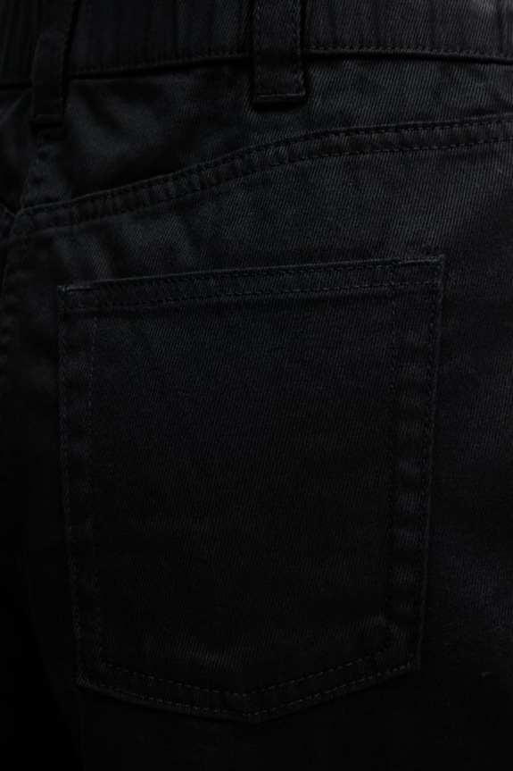 Sisley nohavice wide leg dámske bavlnené s elastanom čierna 4LRBLE057