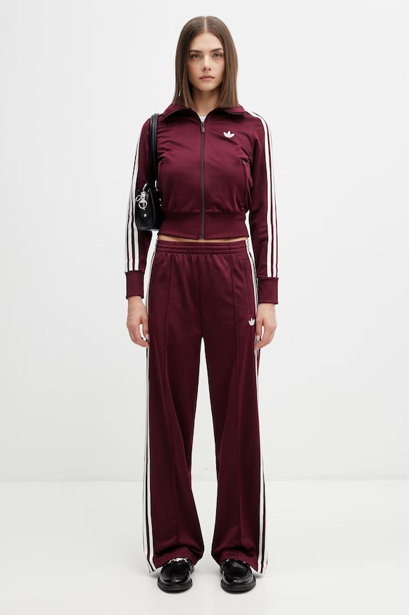 adidas Originals spodnie dresowe damskie bordowy KD3659