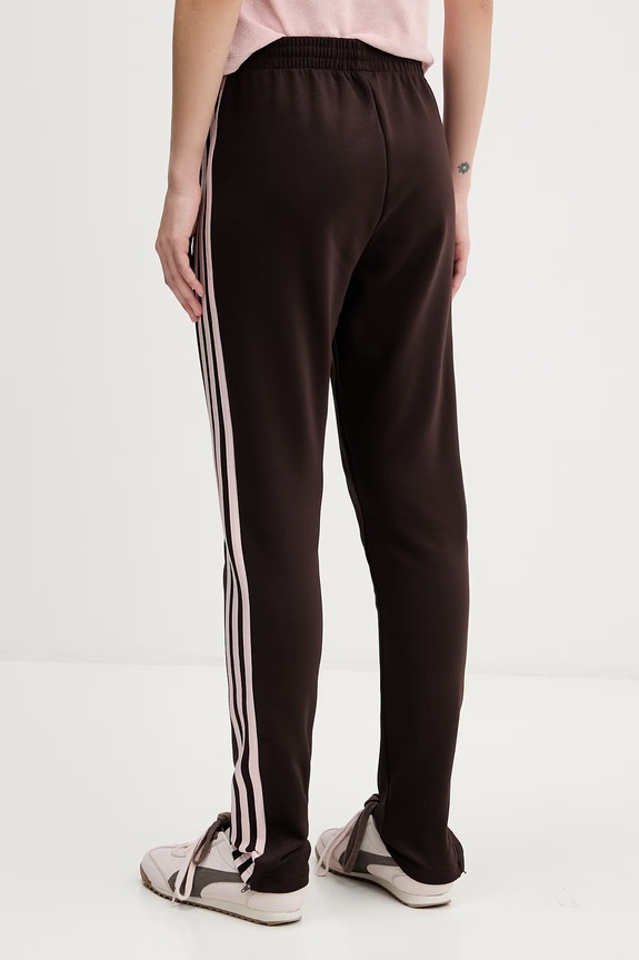 Îmbrăcăminte adidas Originals pantaloni de trening pentru femei, cu bumbac KD3790 maro