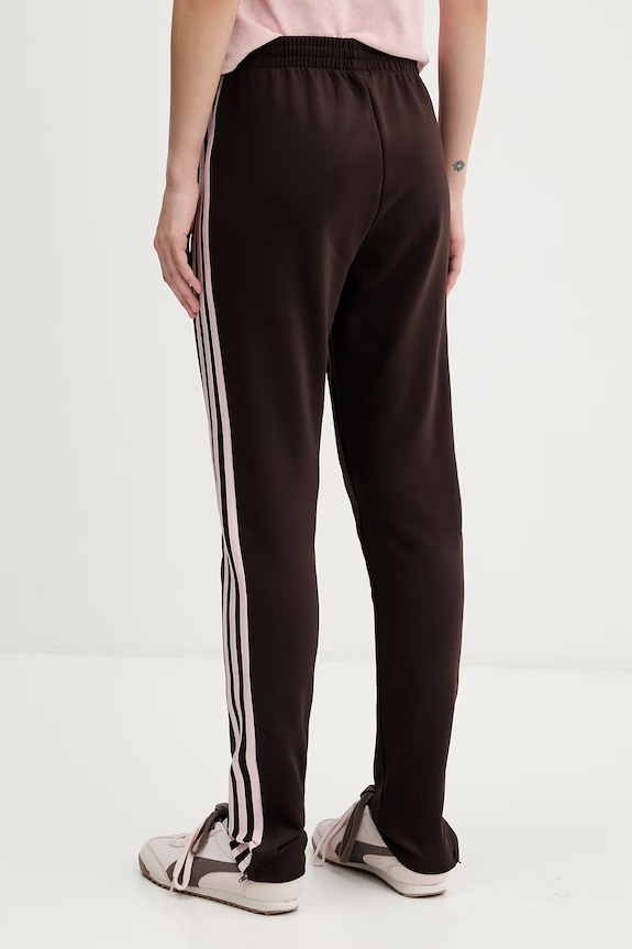 Îmbrăcăminte adidas Originals pantaloni de trening pentru femei, cu bumbac KD3790 maro