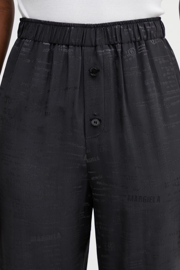 MM6 Maison Margiela παντελόνι γυναικείο μαύρο S52KA0529.M35737.002J