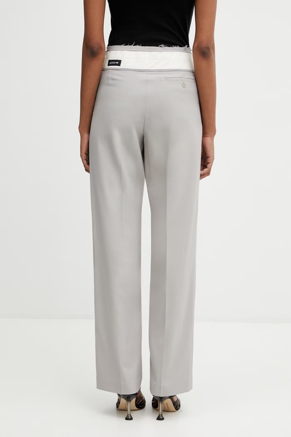 Дрехи MM6 Maison Margiela панталон с вълна дамски S52KA0559.M35436.858 сив