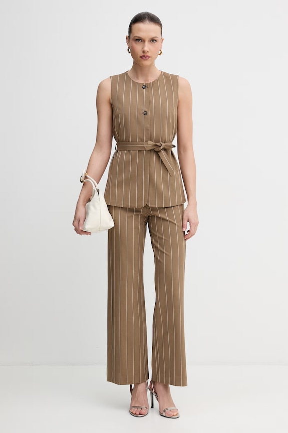 United Colors of Benetton pantaloni pentru femei 46Q2DF0B4 maro SS26