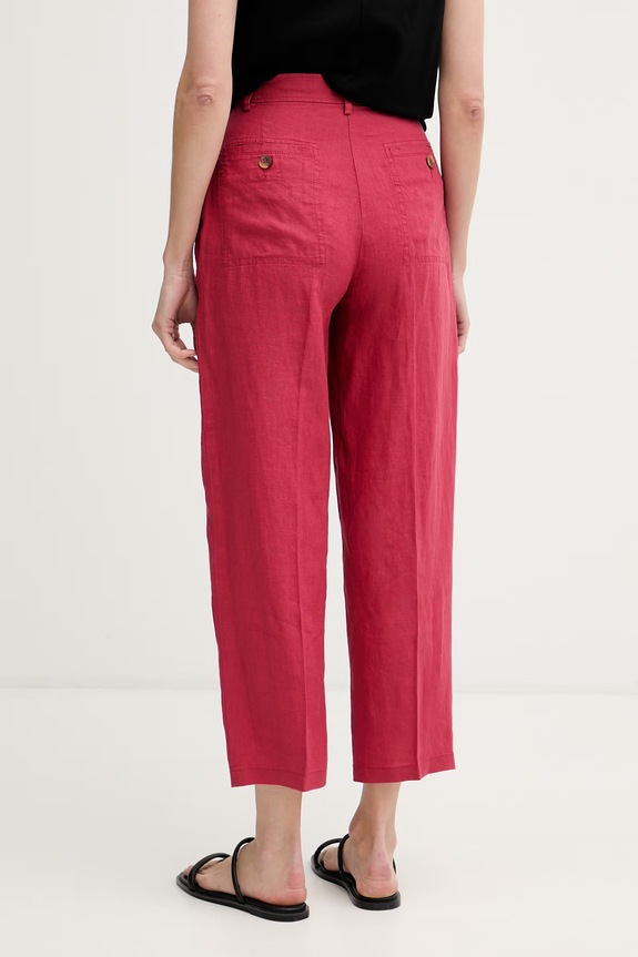 Îmbrăcăminte United Colors of Benetton pantaloni pentru femei din in 4AGHDF0AY rosu