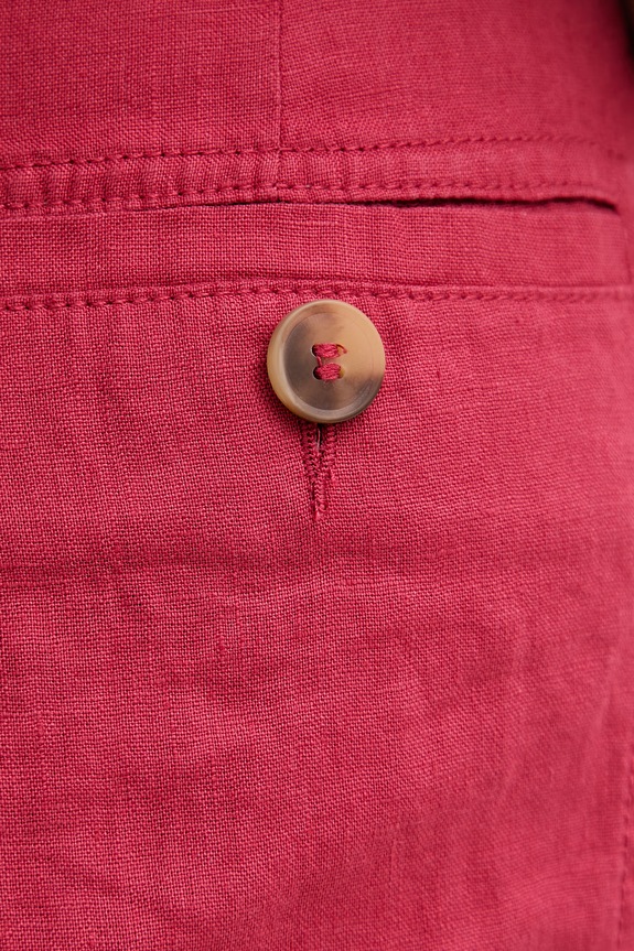 United Colors of Benetton pantaloni pentru femei din in rosu 4AGHDF0AY