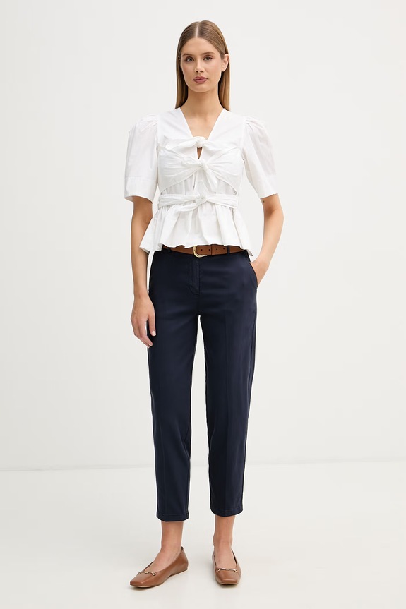 United Colors of Benetton Παντελόνι γυναικεία από βαμβάκι με ελαστάν 4CDRDF0AV σκούρο μπλε SS26