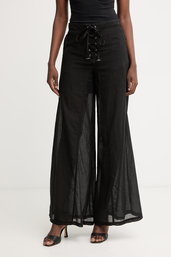 Pinko pantaloni pentru femei, din bumbac negru 106947.A3AX