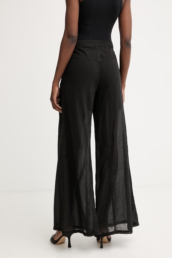 Îmbrăcăminte Pinko pantaloni pentru femei, din bumbac 106947.A3AX negru