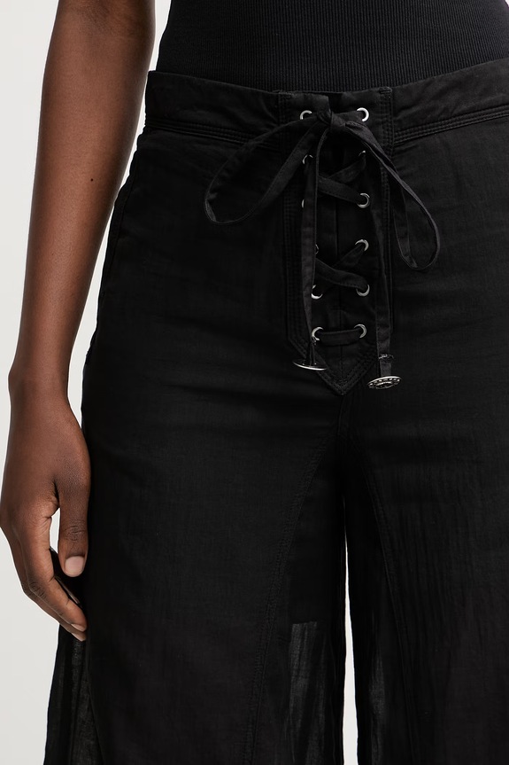 Pinko pantaloni pentru femei, din bumbac negru 106947.A3AX
