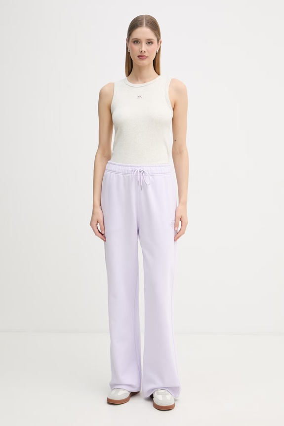Calvin Klein Jeans pantaloni de trening pentru femei, din bumbac LV047F206G violet SS26