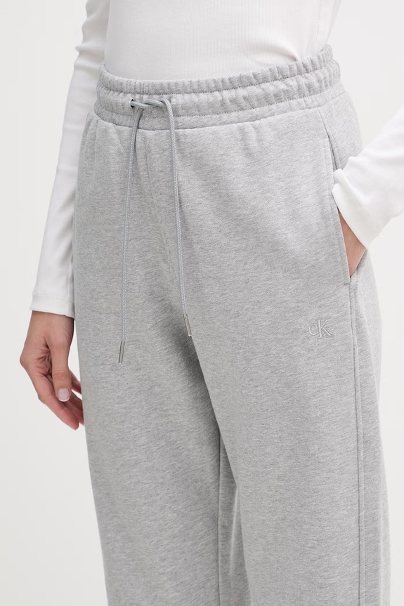 Calvin Klein Jeans spodnie dresowe damskie bawełniane szary LV047F210G