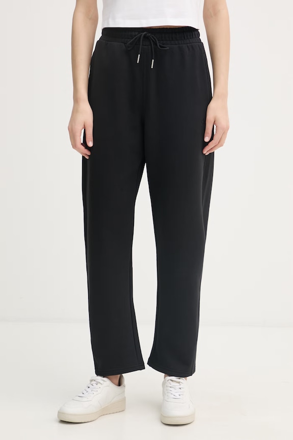 Calvin Klein Jeans spodnie dresowe damskie bawełniane czarny LV047F210G