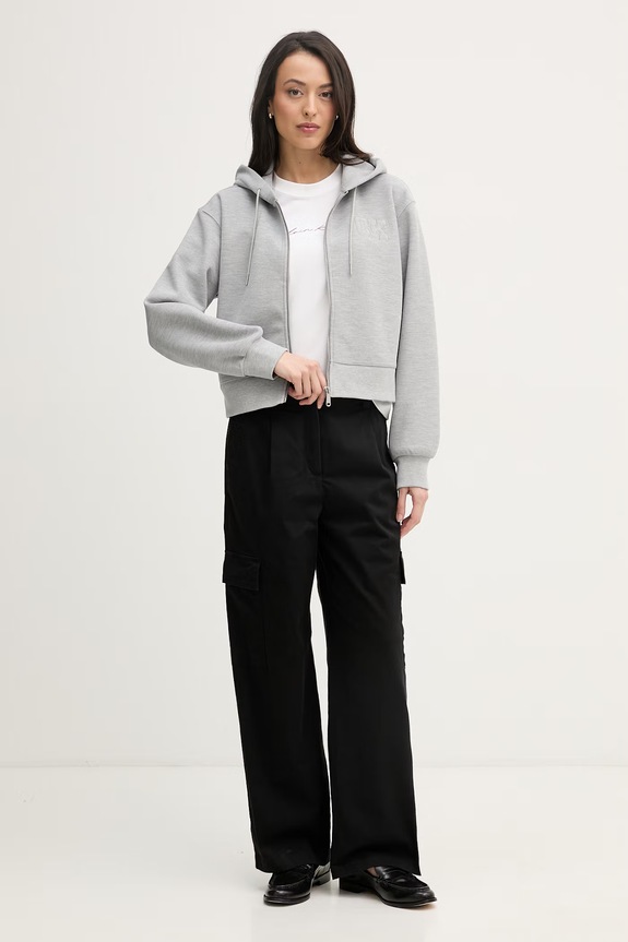 Calvin Klein Jeans pantaloni pentru femei, cu bumbac LV047F623G negru SS26