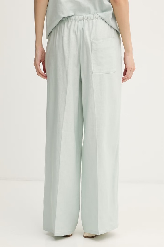 Odjeća Calvin Klein Jeans hlače ženske s lanom LV047F631G zelena