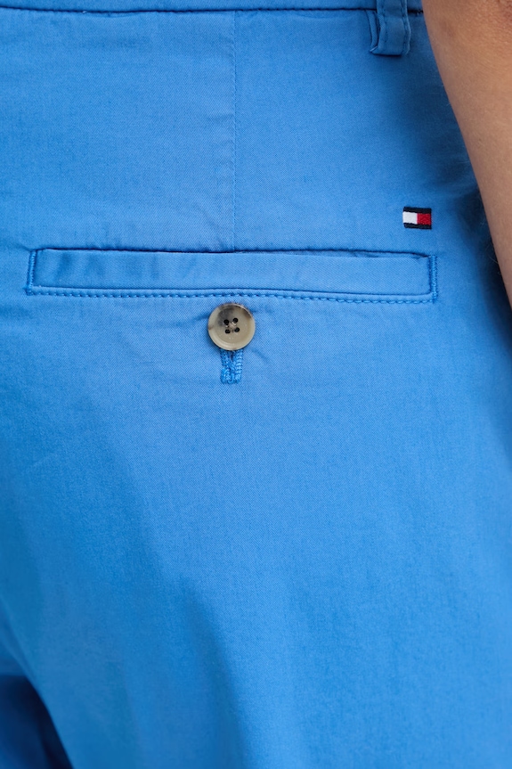 Tommy Hilfiger hlače ženske z bombažem modra WW0WW49647