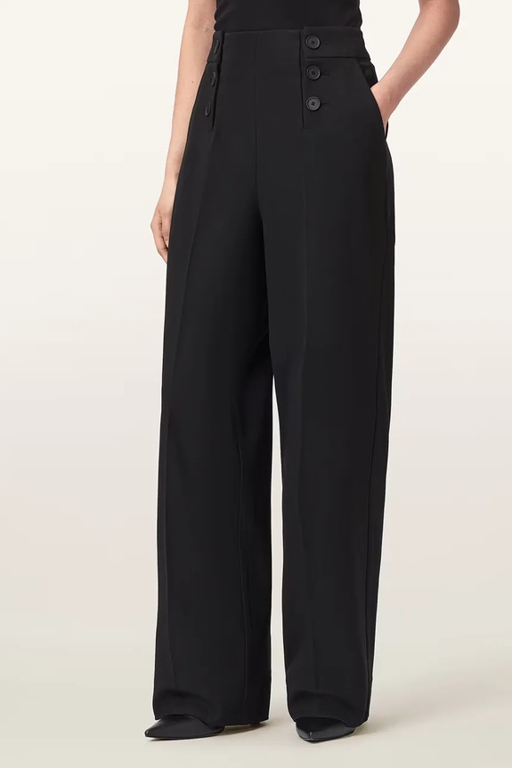 AllSaints pantaloni de costum de damă RAINA negru W015QE