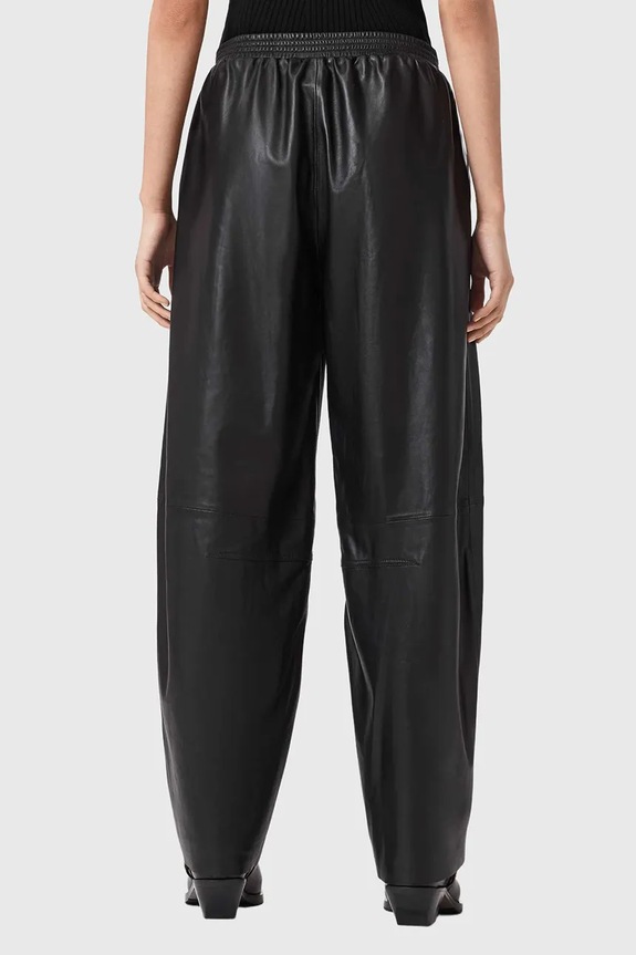AllSaints pantaloni de piele ETTA W015TE negru SS26