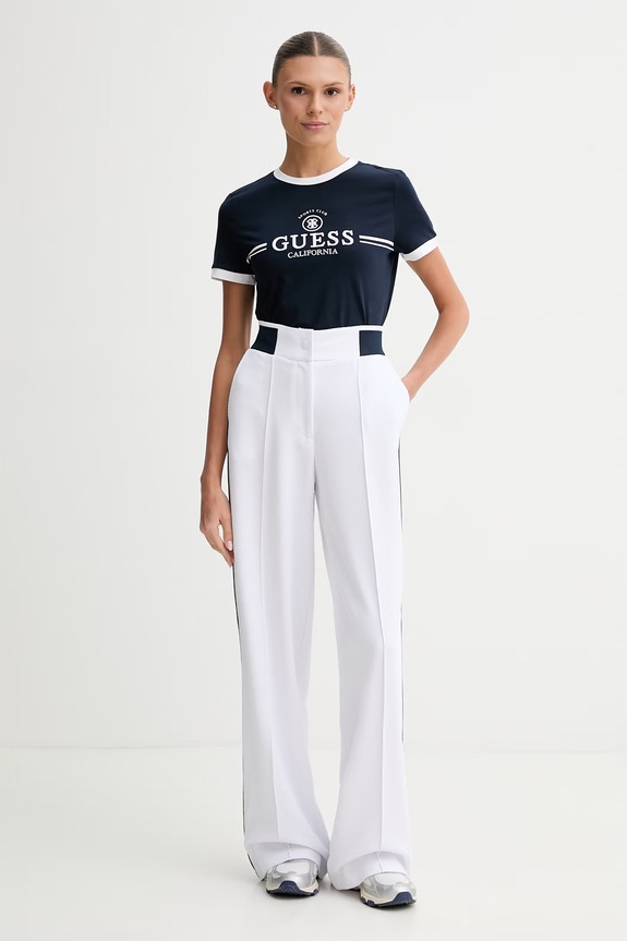 Guess pantaloni de trening pentru femei SARAH V6GB03.K2918 alb SS26