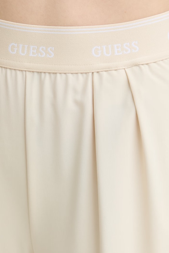 Guess spodnie dresowe damskie SELENE beżowy V6GB08.W1771