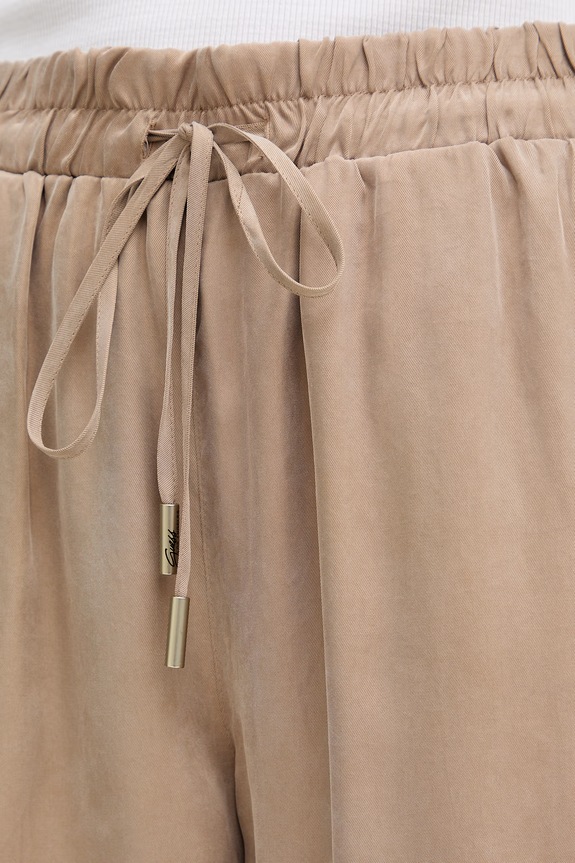 Guess pantaloni pentru femei, cu lyocell DALIA bej W6GB07.W1781