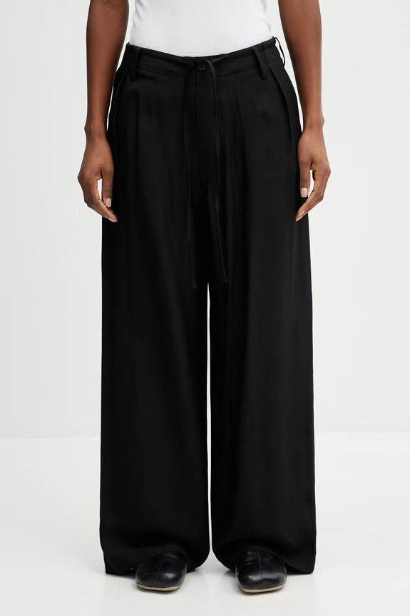 Y-3 W UT WL PNT trousers viscose Women's black KH3206