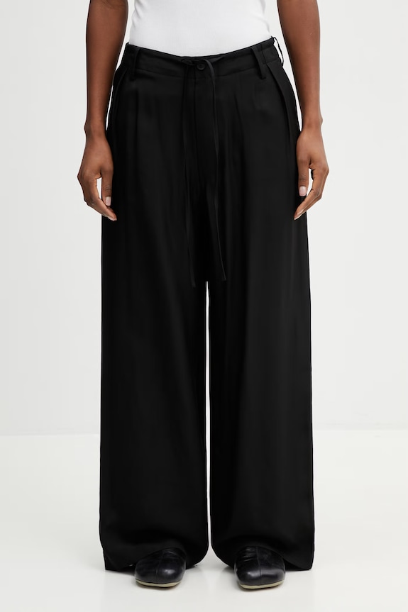 Y-3 W UT WL PNT trousers viscose Women's black KH3206