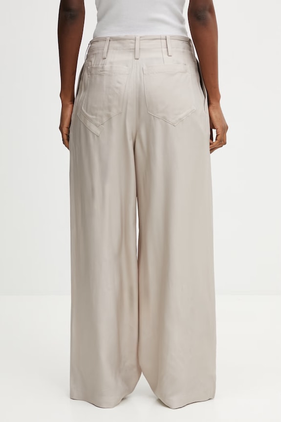 Clothing Y-3 W UT WL PNT Women's viscose trousers KQ7299 beige