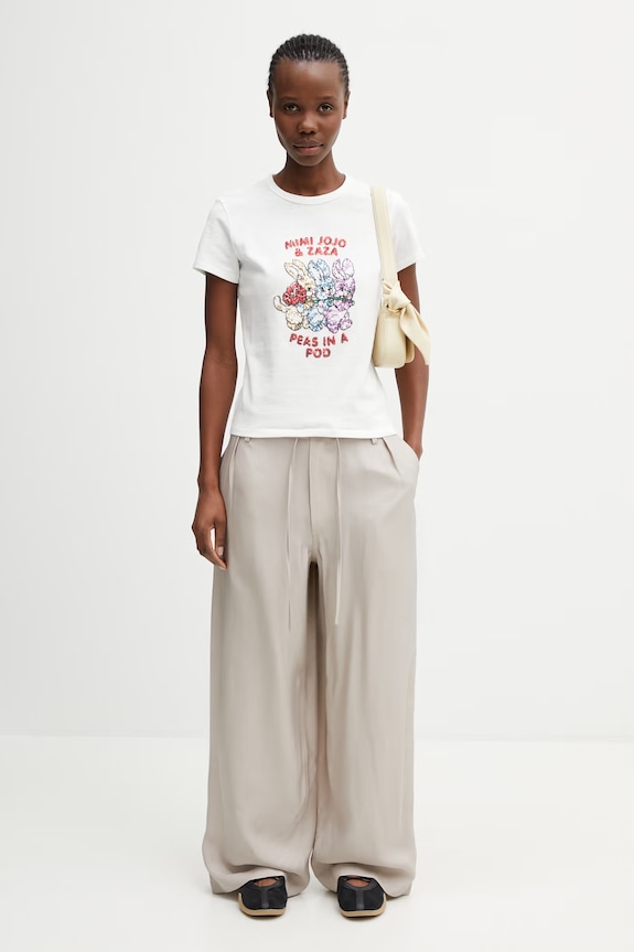 Y-3 W UT WL PNT Women's viscose trousers KQ7299 beige