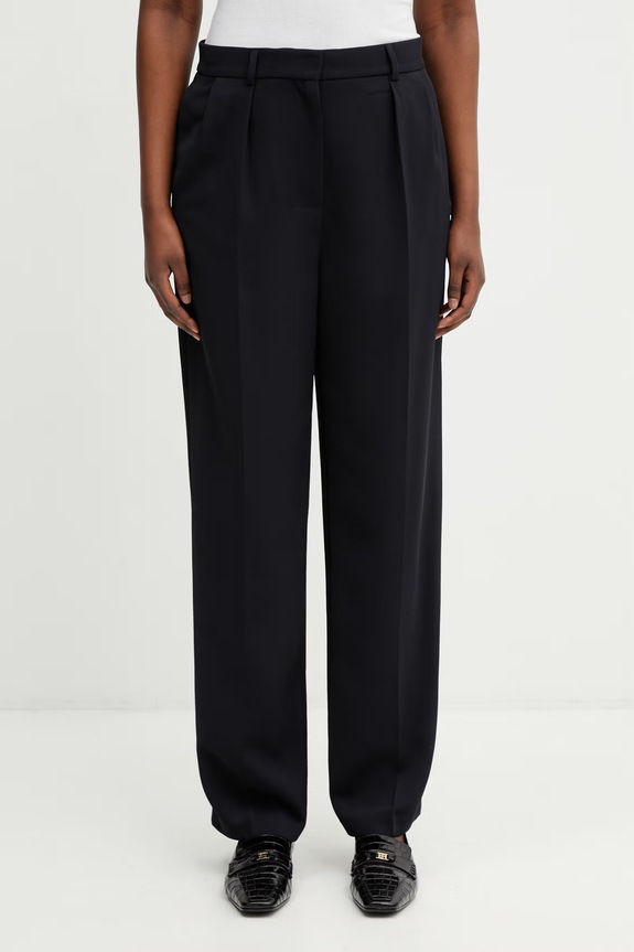 Lacoste pantaloni de costum pentru femei bleumarin HF0246