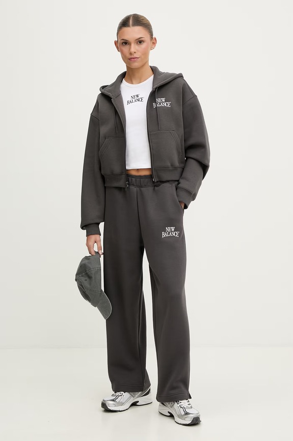 New Balance ženska trenirka Fleece WB61W1DZABR siva SS26