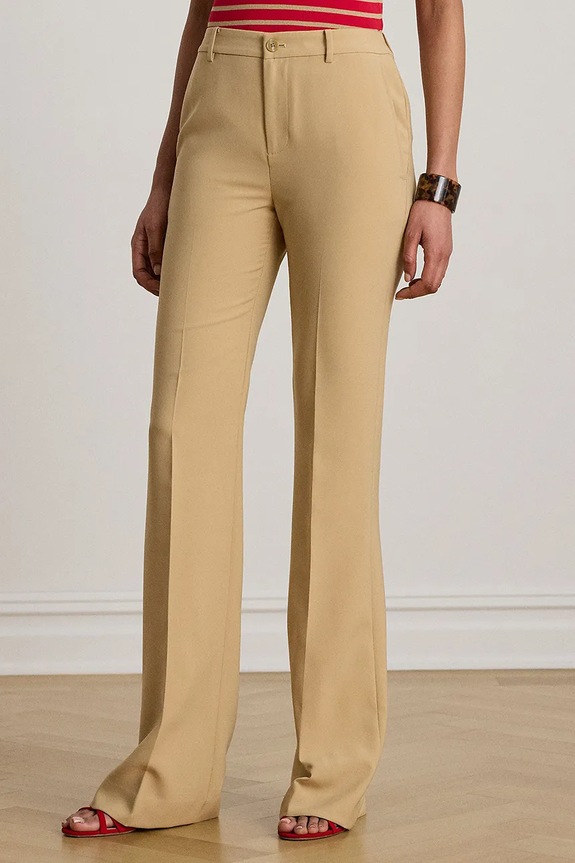 Lauren Ralph Lauren nohavice rovné dámske béžová 200P08857