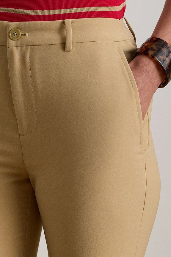 Lauren Ralph Lauren nohavice rovné dámske béžová 200P08857