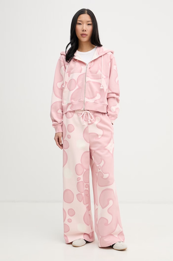 Marimekko teplákové nohavice dámske bavlnené 095066 ružová SS26