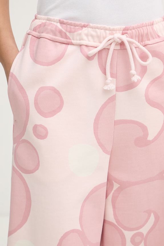 Marimekko teplákové nohavice dámske bavlnené ružová 095066