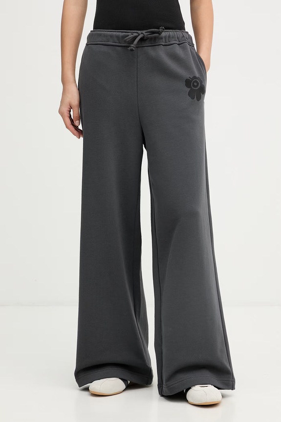 Marimekko pantaloni de trening pentru femei, din bumbac gri 095059