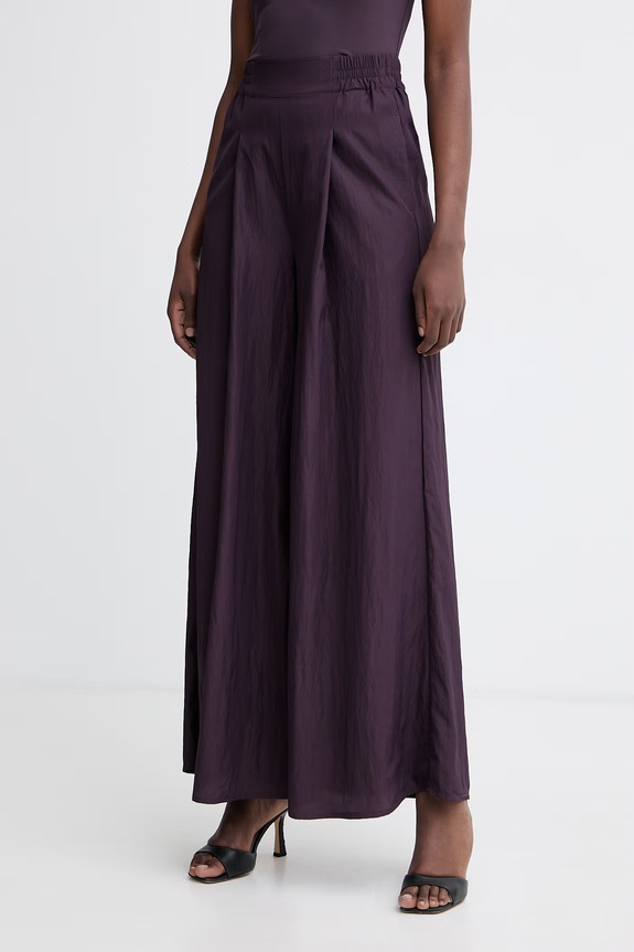Max&Co. pantaloni palazzo pentru femei, cu vâscoză MCOMAGENTA violet 2616131064200