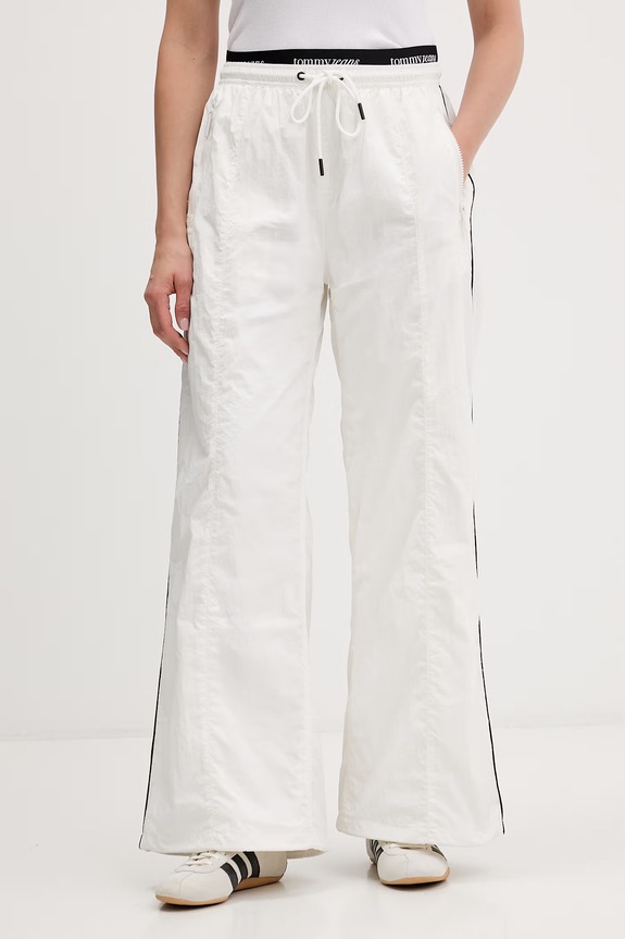 Tommy Jeans pantaloni pentru femei alb DW0DW22289
