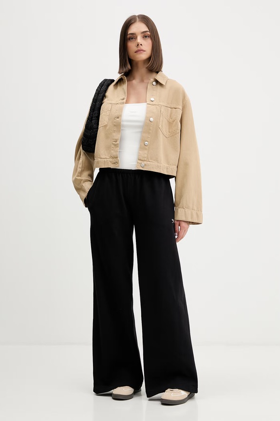 Tommy Jeans teplákové nohavice dámske bavlnené DW0DW22735 čierna SS26