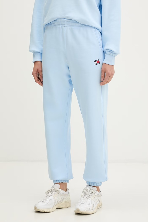 Tommy Jeans melegítő női pamut kék DW0DW22780