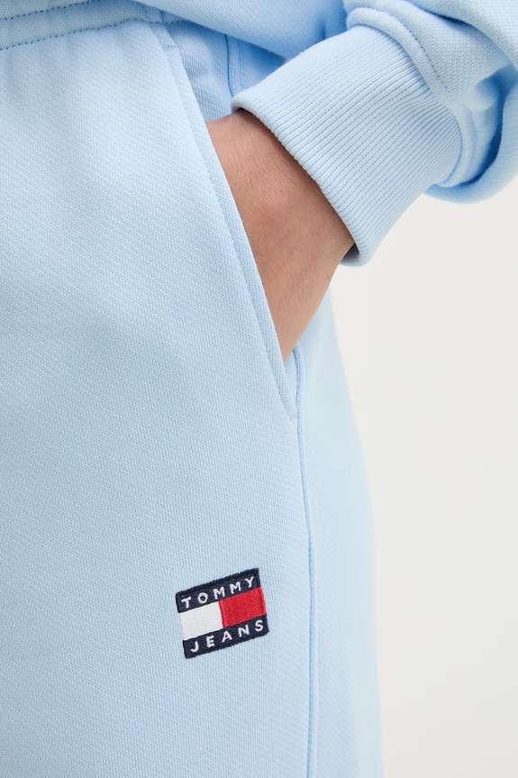 Tommy Jeans melegítő női pamut kék DW0DW22780