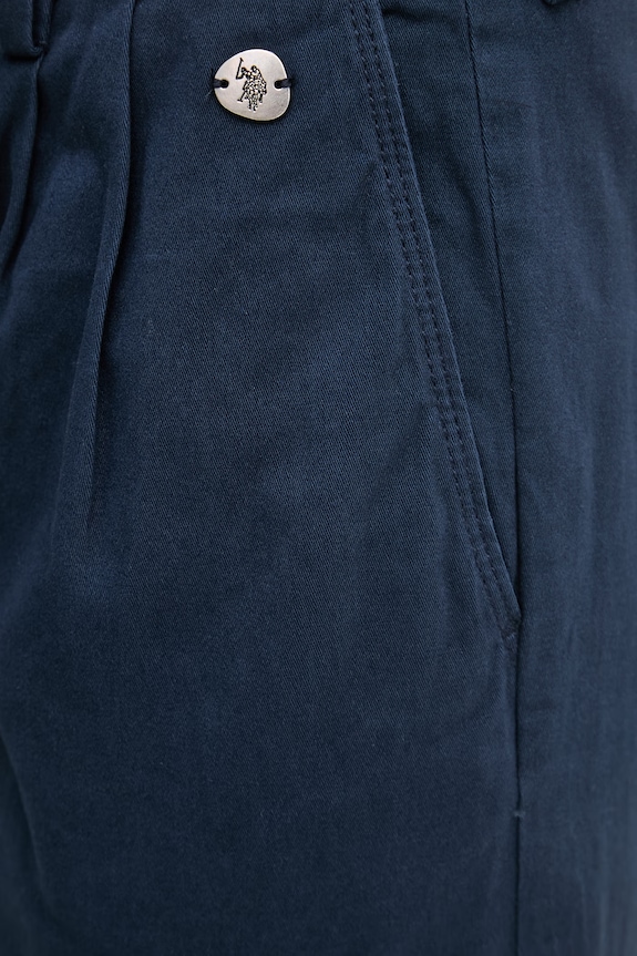 U.S. Polo Assn. hlače ženske s pamukom FULL LENGTH WIDE LEG mornarsko plava WUP2260