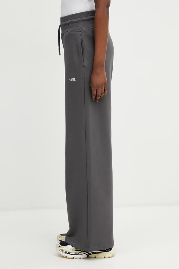 The North Face Essential Terry Simple Dome спортен панталон от памук дамски NF0A8GQZRHI1 сив SS26
