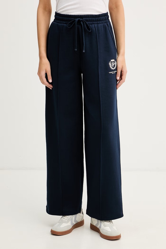 Tommy Hilfiger donji dio trenirke za žene s pamukom mornarsko plava WW0WW48764
