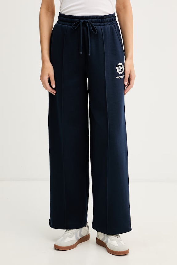 Tommy Hilfiger donji dio trenirke za žene s pamukom mornarsko plava WW0WW48764