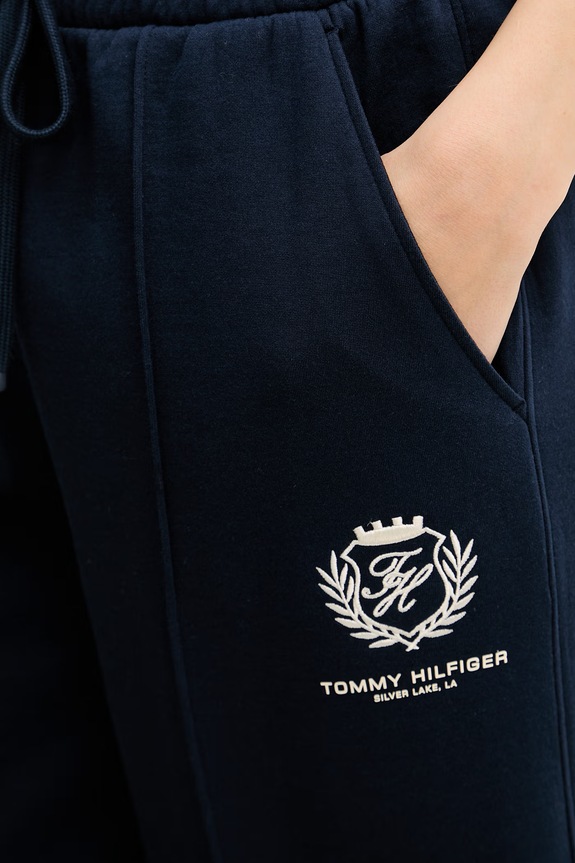Tommy Hilfiger donji dio trenirke za žene s pamukom mornarsko plava WW0WW48764