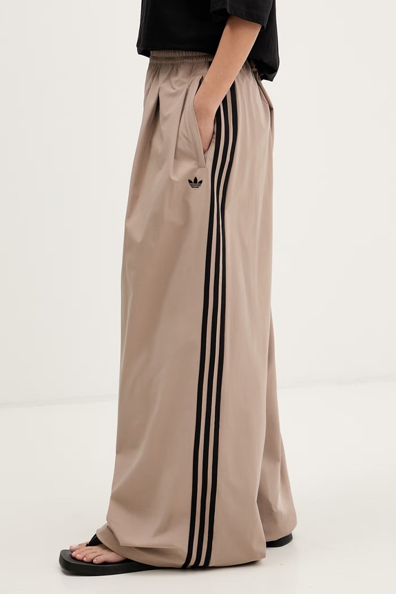 adidas Originals παντελόνι επίσημο γυναικείο καφέ KY5186