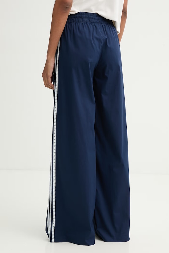 Ρούχα adidas Originals παντελόνι ίσιο γυναικείο βαμβακερό με ελαστάν KY3174 σκούρο μπλε